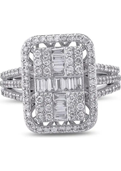 0,95 Karat Pırlanta Baget Yüzük