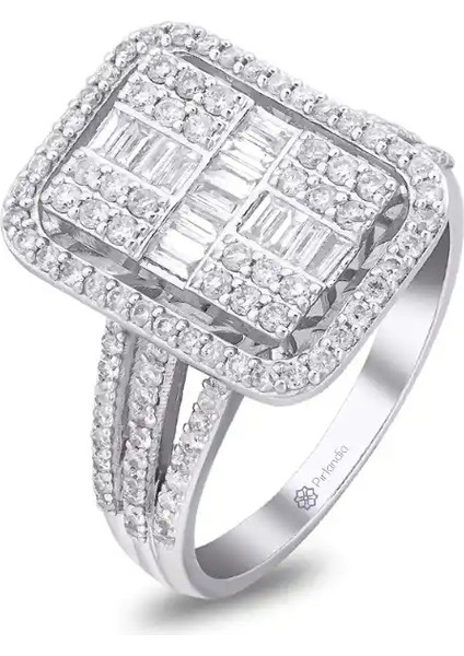 0,95 Karat Pırlanta Baget Yüzük fiyatları