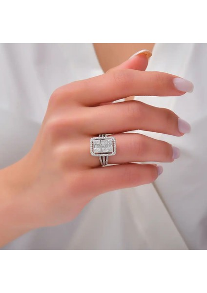 0,95 Karat Pırlanta Baget Yüzük modelleri