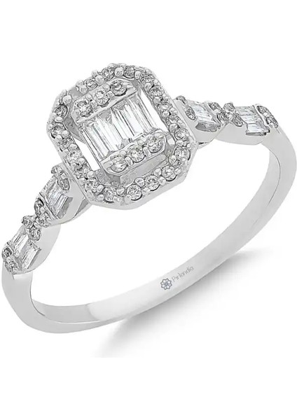 0,31 Karat Pırlanta Baget Yüzük