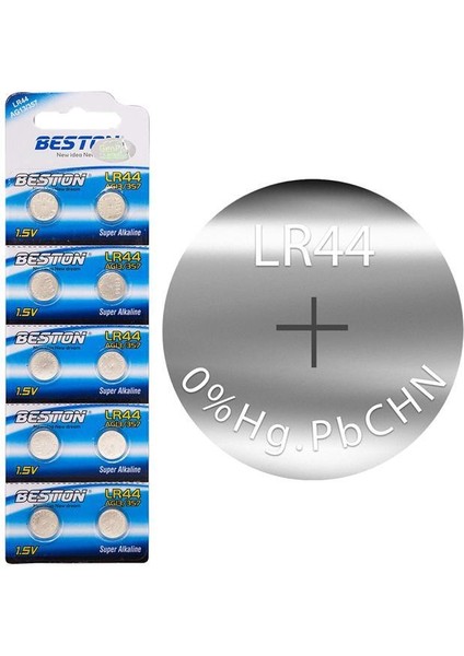 Beston Alkalin AG13/357 LR44 Düğme Pil (10'lu Paket) BST-LR44 modelleri