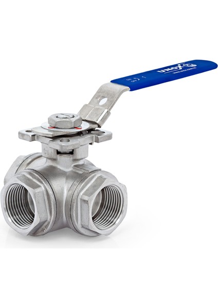 3 Yollu Tepe Flanşlı L-Port Paslanmaz Dişli Küresel Vana modelleri