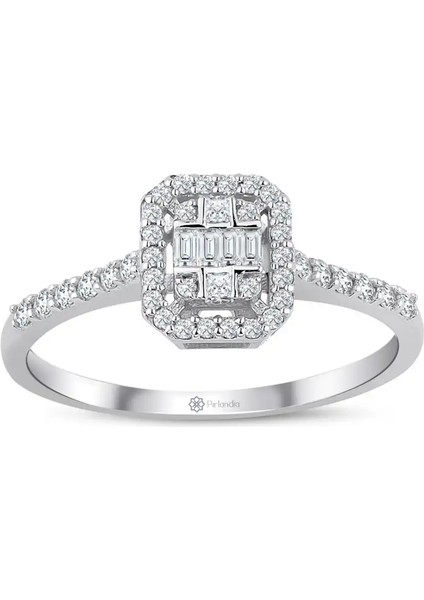 0,28 Karat Pırlanta Baget Yüzük