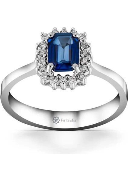 1,04 Karat Pırlanta Safir Yüzük
