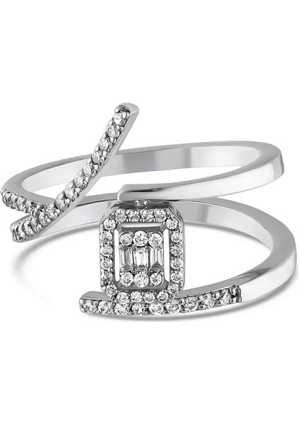 0,46 Karat Pırlanta Baget Yüzük