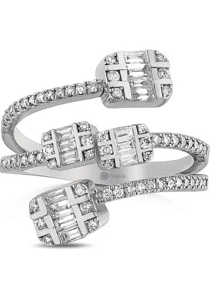 0,62 Karat Pırlanta Baget Yüzük