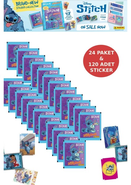 24 Paket Panini Stitch Süper Scrapbook Çıkartma 120 Adet Sticker