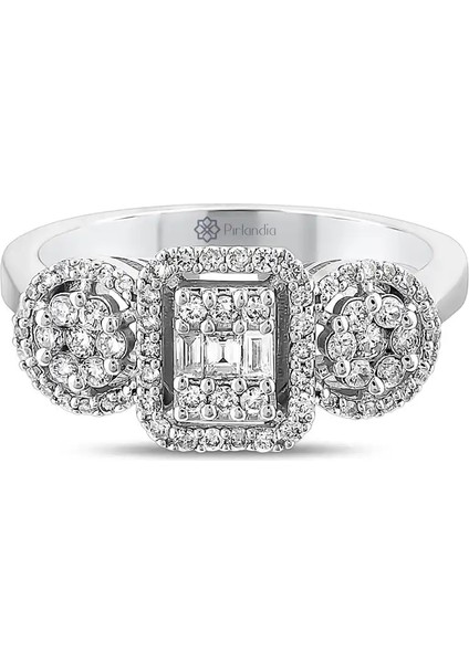 0,46 Karat Pırlanta Baget Yüzük