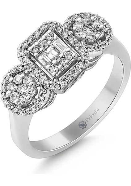 0,46 Karat Pırlanta Baget Yüzük fiyatları