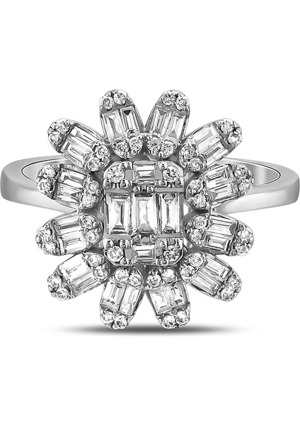 0,65 Karat Pırlanta Baget Yüzük