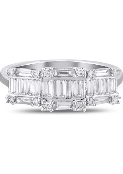 0,56 Karat Pırlanta Baget Yüzük