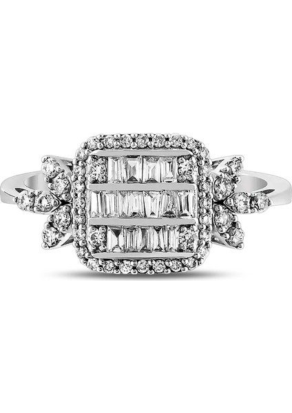 0,48 Karat Pırlanta Baget Yüzük