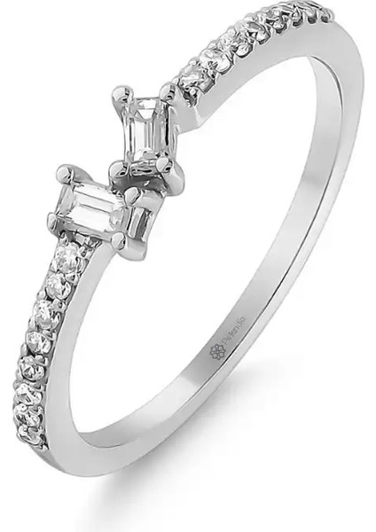 0,19 Karat Pırlanta Baget Yüzük fiyatları