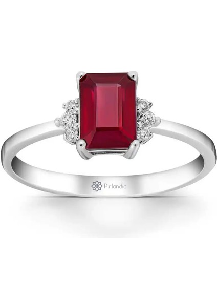 1,50 Karat Pırlanta Yakut Yüzük