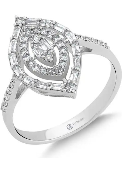 0,49 Karat Pırlanta Baget Yüzük