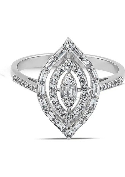 0,49 Karat Pırlanta Baget Yüzük fiyatları