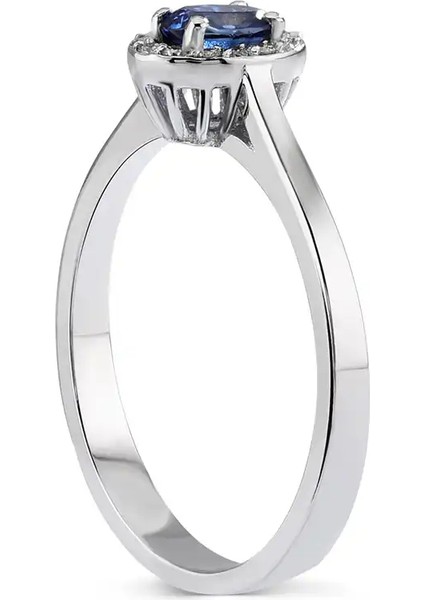 0,50 Karat Pırlanta Safir Yüzük fiyatları