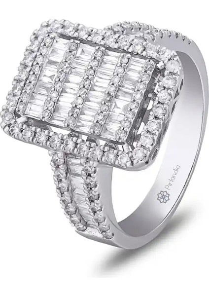 1,46 Karat Pırlanta Baget Yüzük fiyatları