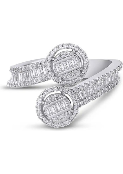 0,78 Karat Pırlanta Baget Yüzük