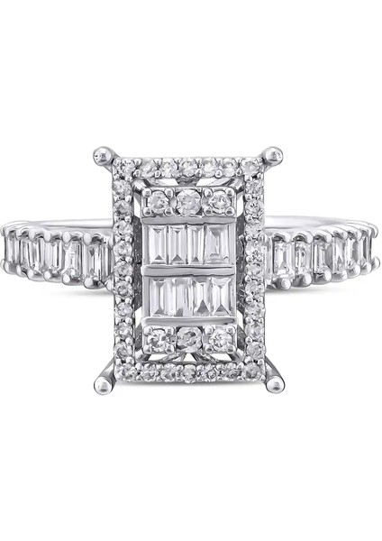 0,65 Karat Pırlanta Baget Yüzük