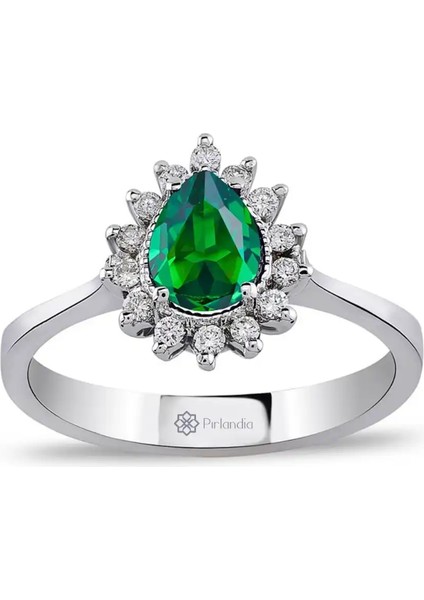 1,14 Karat Pırlanta Zümrüt Yüzük