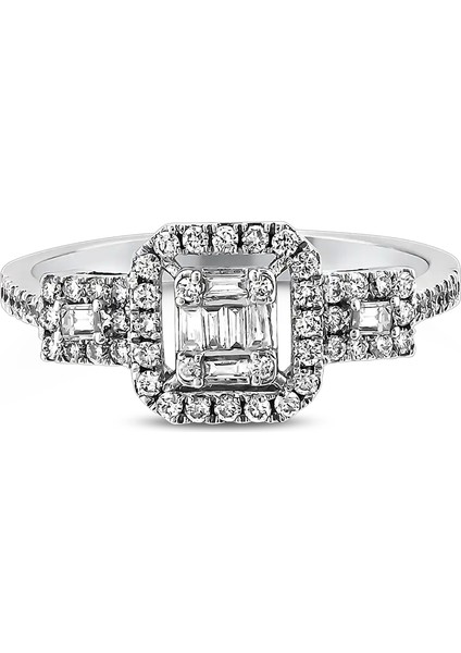 0,47 Karat Pırlanta Baget Yüzük