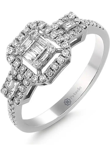 0,47 Karat Pırlanta Baget Yüzük fiyatları