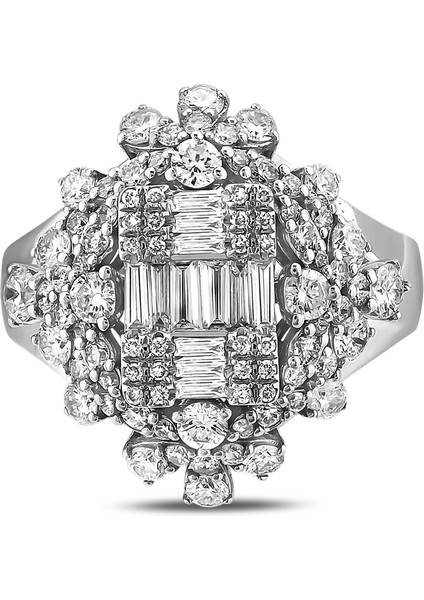 1,45 Karat Pırlanta Baget Yüzük