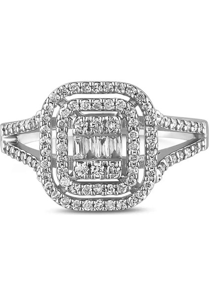 0,49 Karat Pırlanta Baget Yüzük