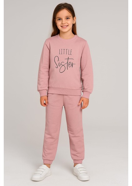 Sister Baskı 2 Ip Kız Çocuk Eşofman Takım