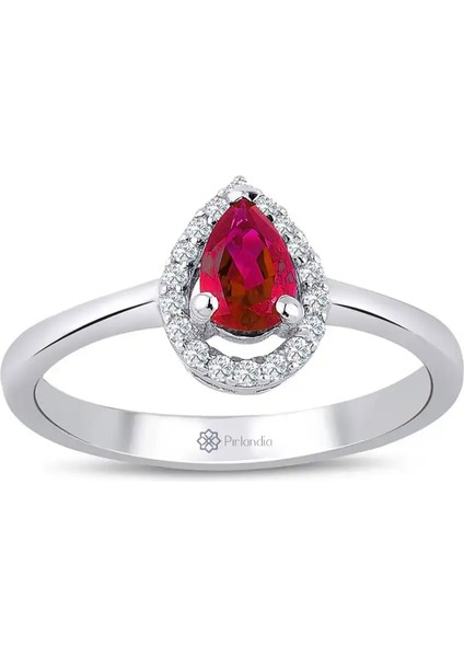 0,80 Karat Pırlanta Yakut Yüzük