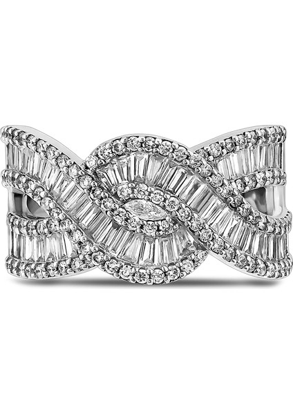 1,38 Karat Pırlanta Baget Yüzük