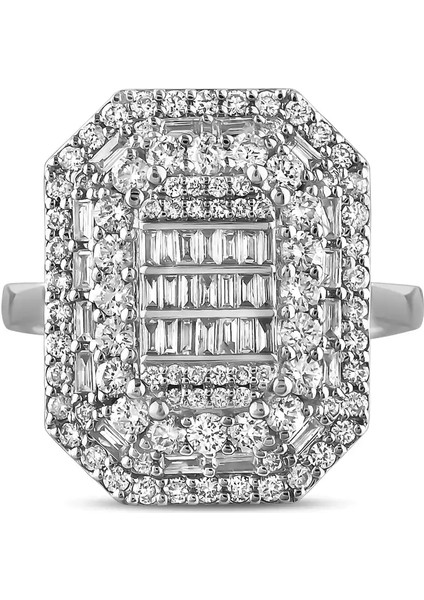 1,70 Karat Pırlanta Baget Yüzük fiyatları