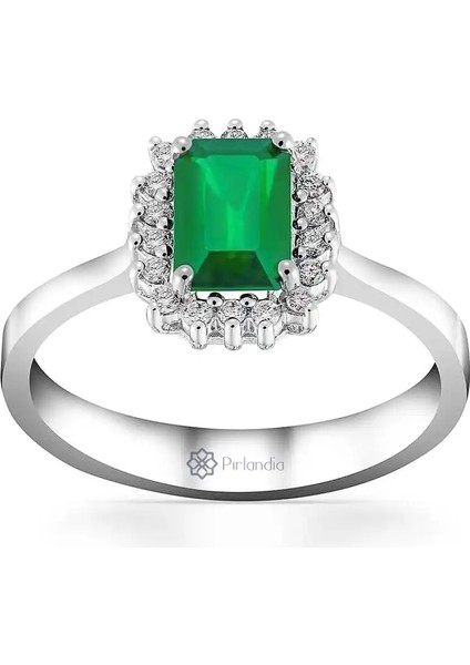 1,15 Karat Pırlanta Zümrüt Yüzük