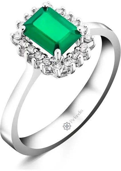 1,15 Karat Pırlanta Zümrüt Yüzük fiyatları