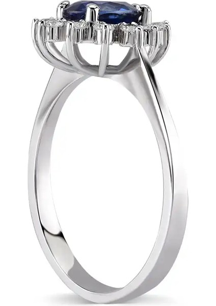 1,32 Karat Pırlanta Safir Yüzük fiyatları