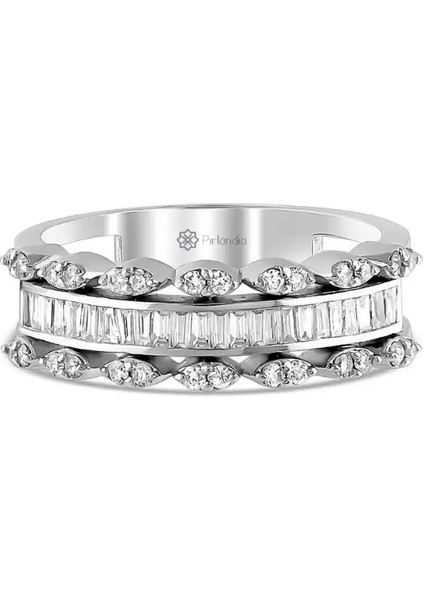 0,51 Karat Pırlanta Baget Yüzük