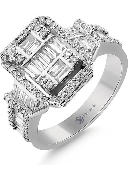 0,87 Karat Pırlanta Baget Yüzük fiyatları