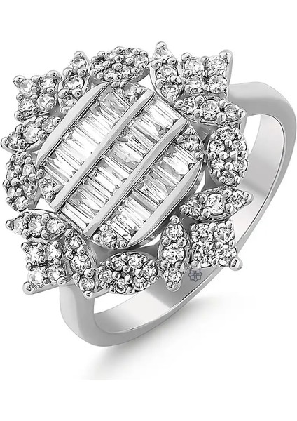 0,87 Karat Pırlanta Baget Yüzük fiyatları