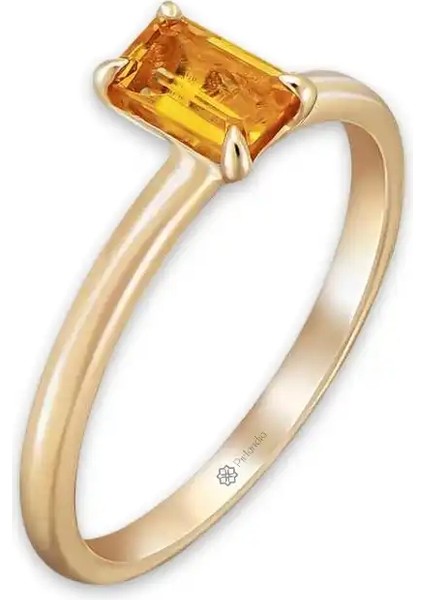 0,50 Karat Sitrin Tektaş Yüzük fiyatları