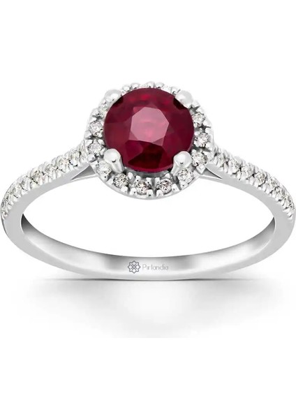 1,50 Karat Pırlanta Yakut Yüzük