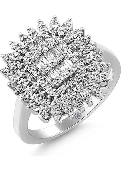 0,66 Karat Pırlanta Baget Yüzük fiyatları