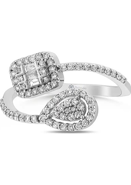 0,48 Karat Pırlanta Baget Yüzük