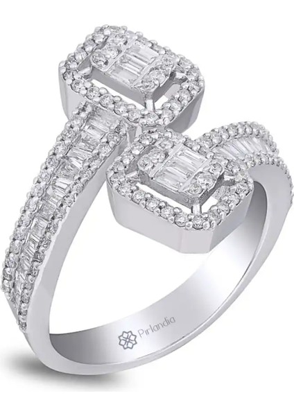 0,79 Karat Pırlanta Baget Yüzük fiyatları