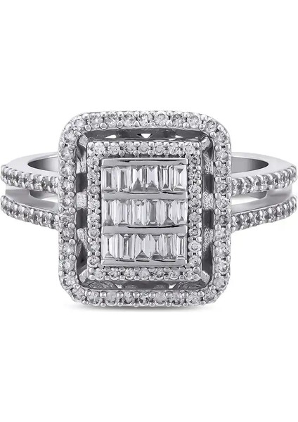 0,75 Karat Pırlanta Baget Yüzük