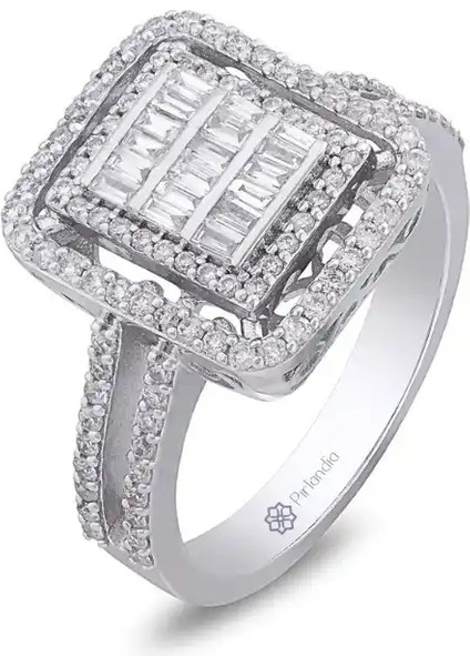 0,75 Karat Pırlanta Baget Yüzük fiyatları