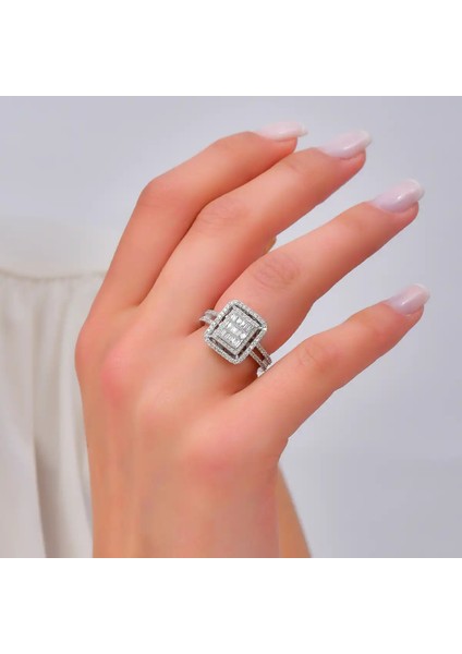 0,75 Karat Pırlanta Baget Yüzük modelleri