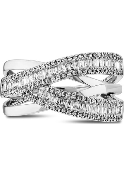 0,56 Karat Pırlanta Baget Yüzük