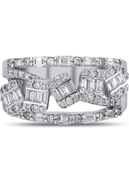 0,85 Karat Pırlanta Baget Yüzük