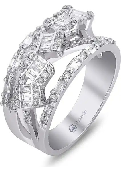 0,85 Karat Pırlanta Baget Yüzük fiyatları